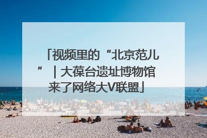 视频里的“北京范儿”｜大葆台遗址博物馆来了网络大V联盟